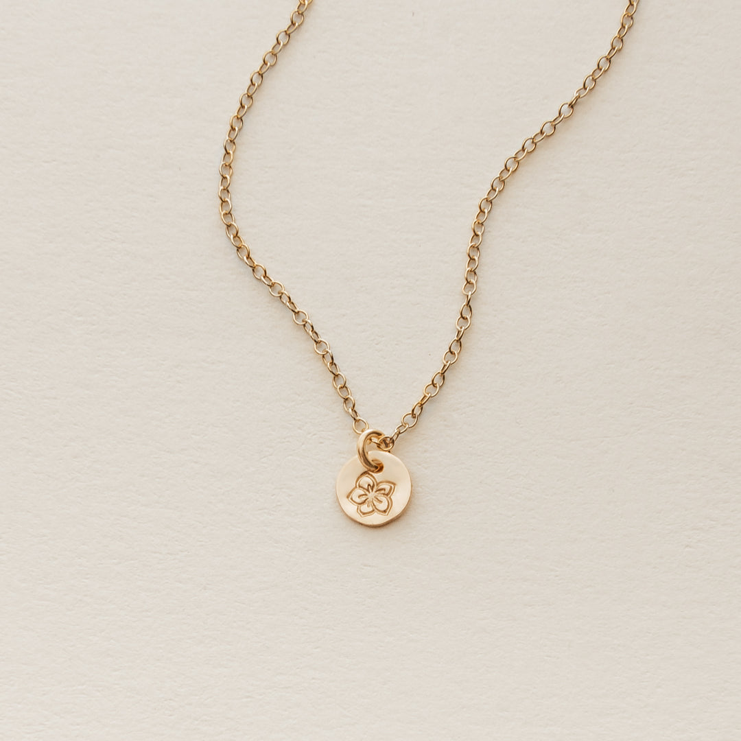 Mini Birth Flower Necklace