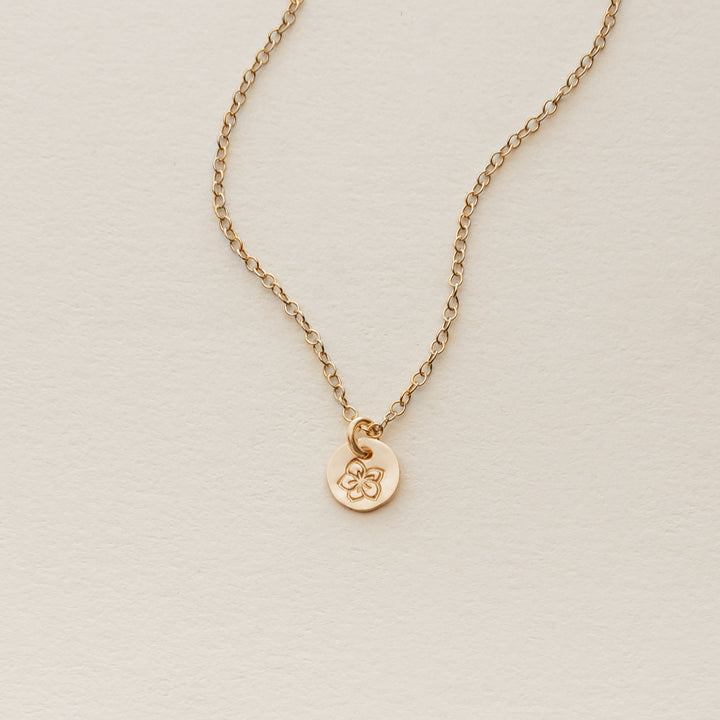 Mini Birth Flower Necklace