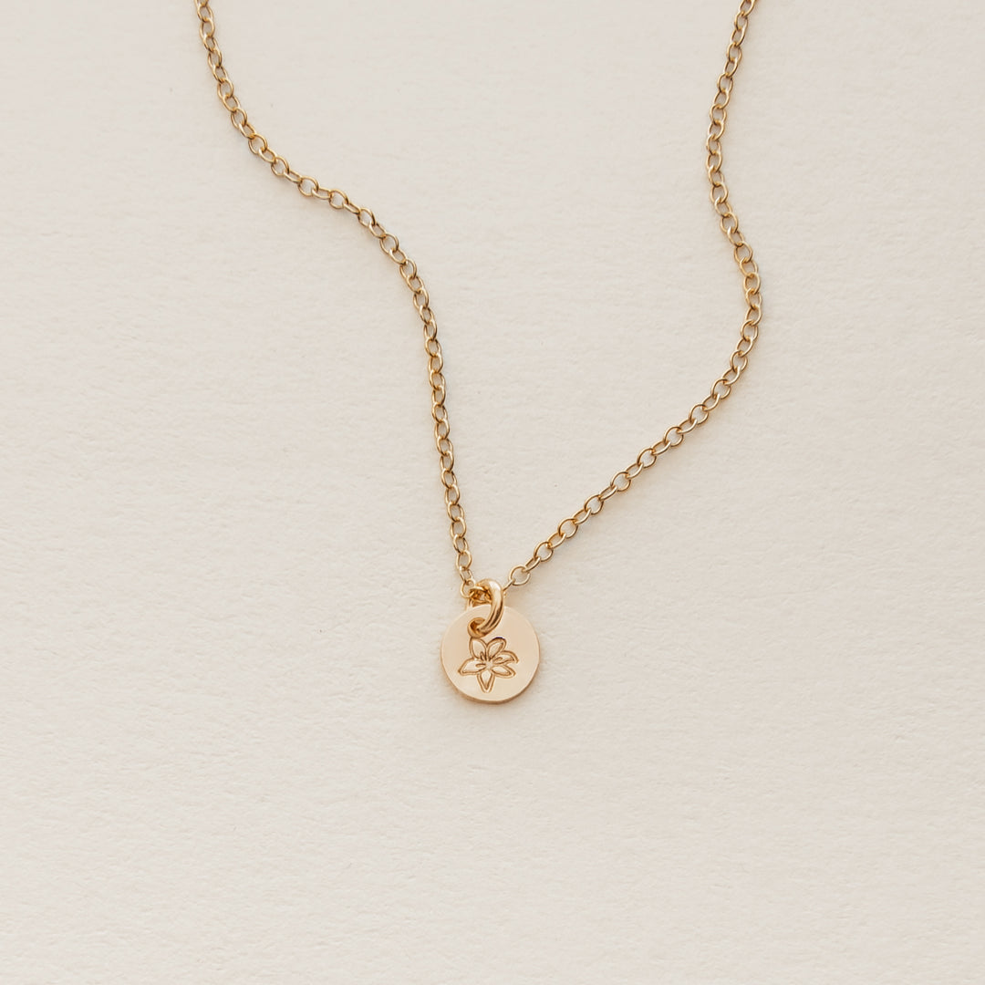 Mini Birth Flower Necklace