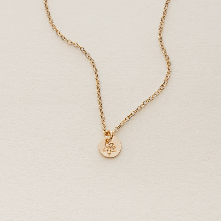 Mini Birth Flower Necklace