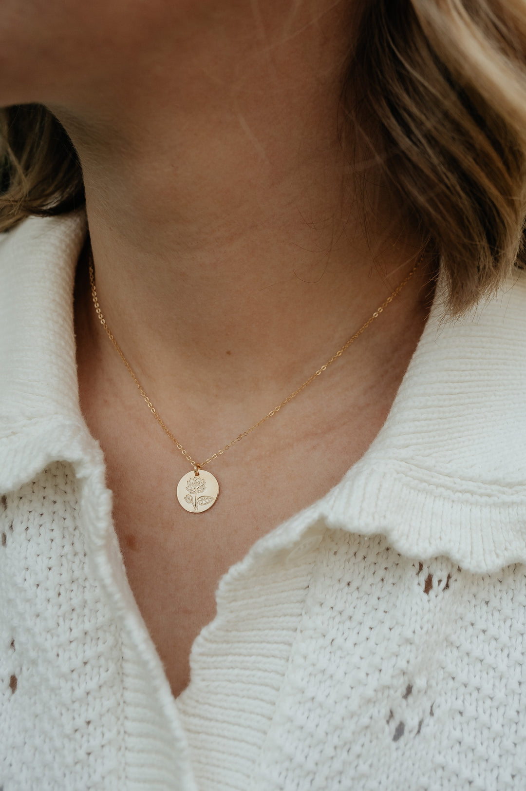 Lotus Necklace • July Birth Flower