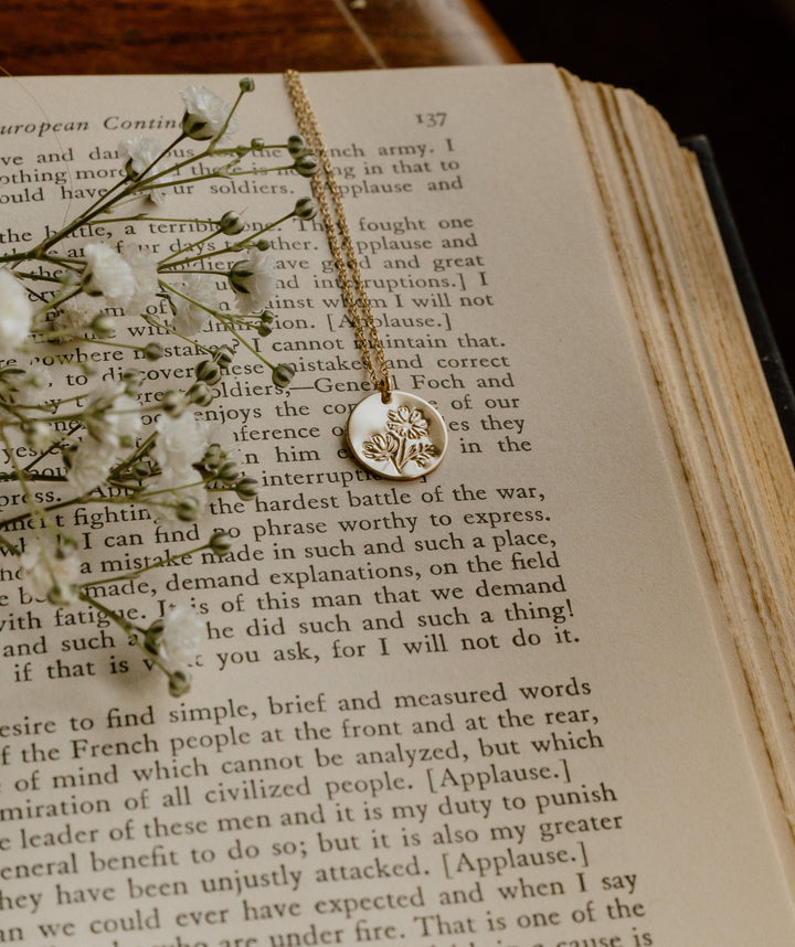 Cosmos Necklace • October Birth Flower