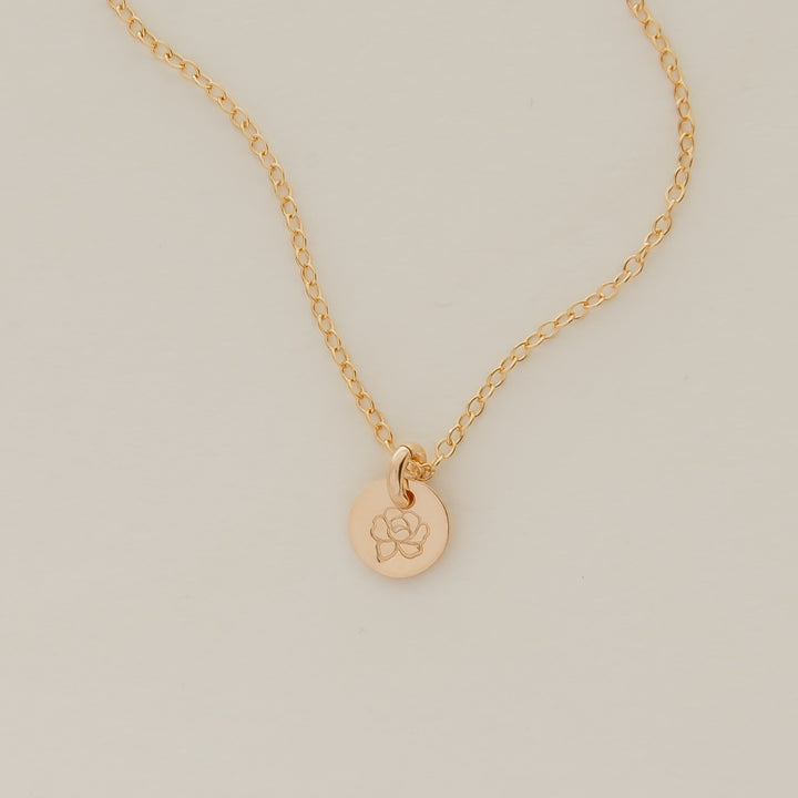 Mini Birth Flower Necklace
