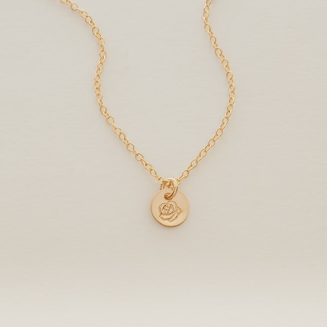 Mini Birth Flower Necklace
