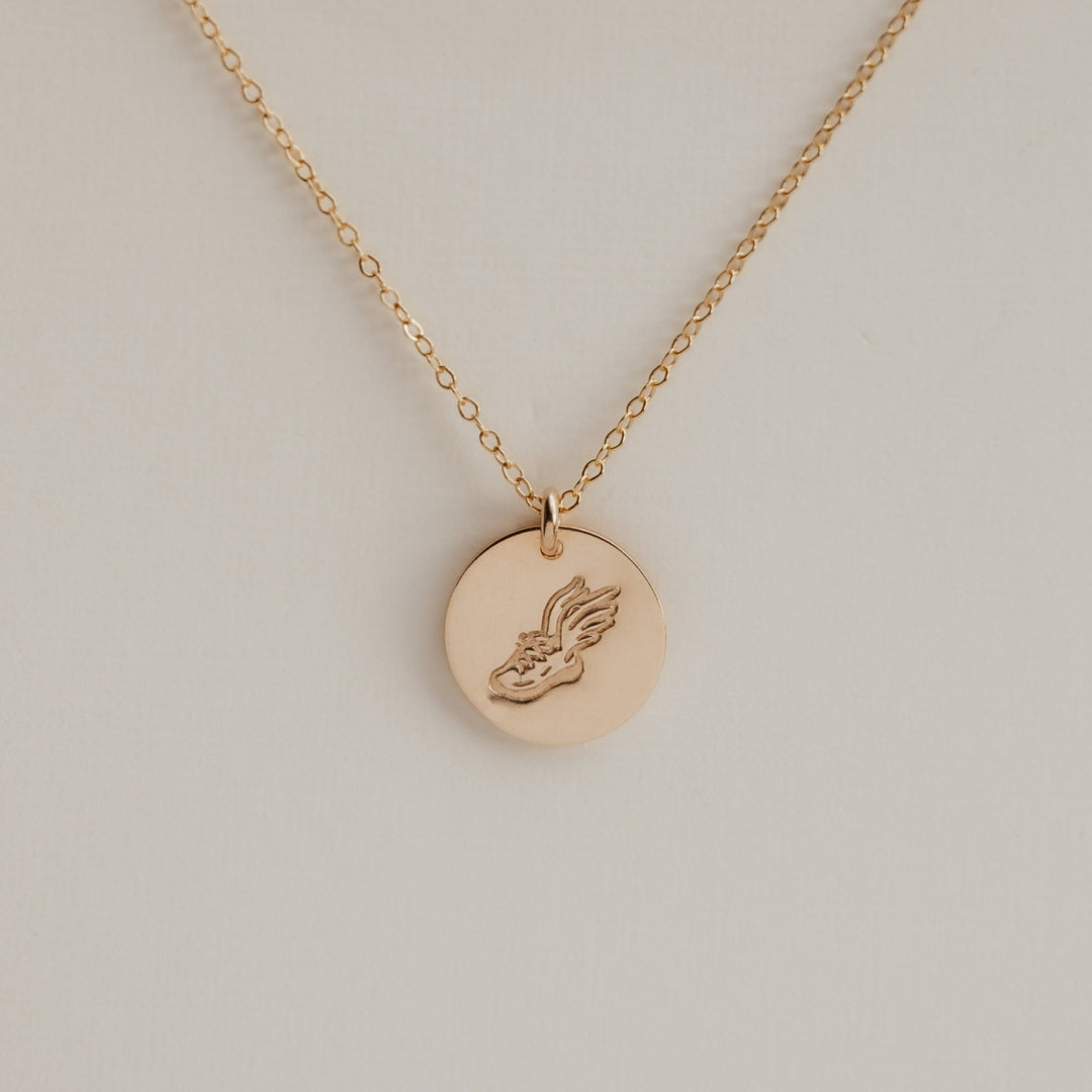 Winged Shoe Necklace