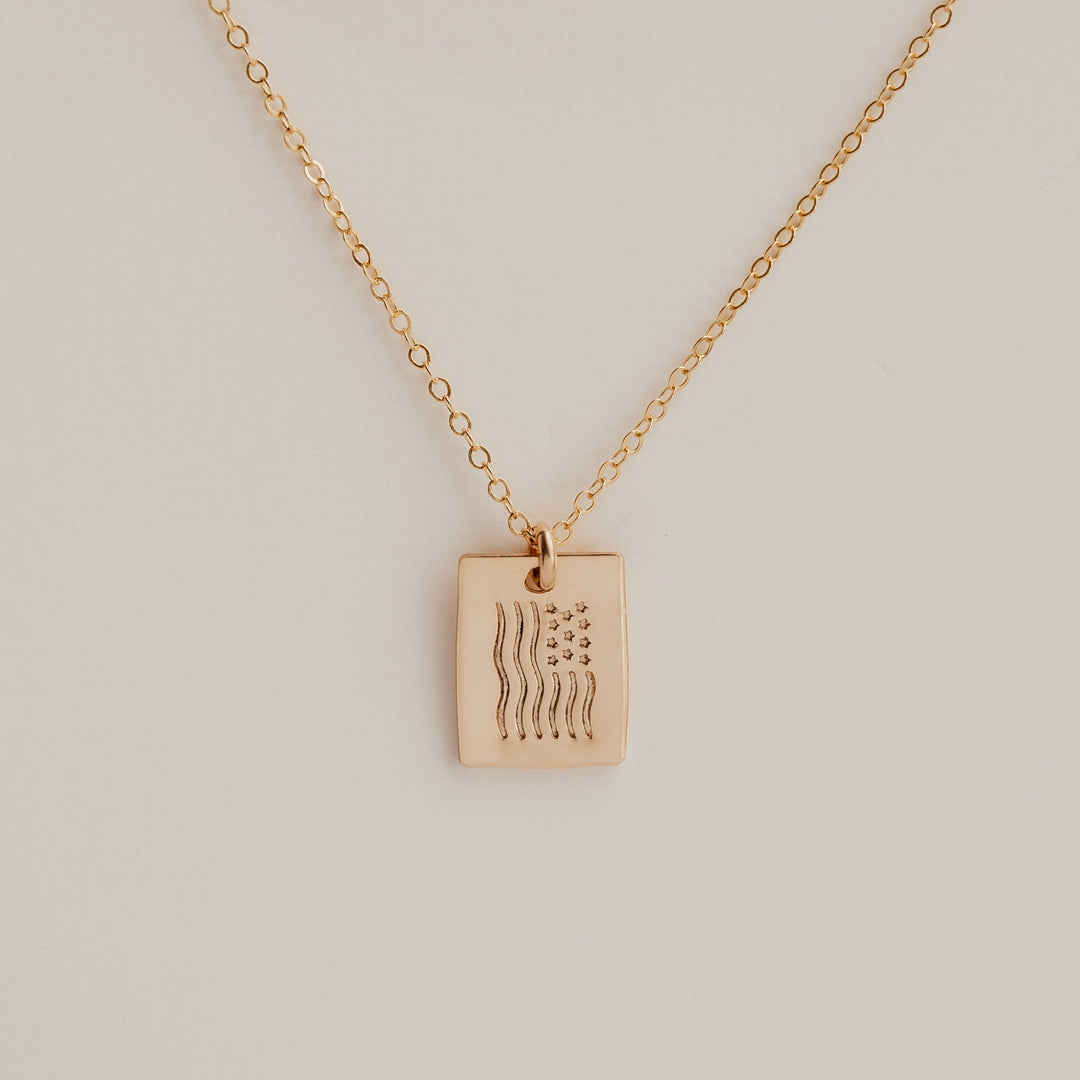 American Flag Necklace