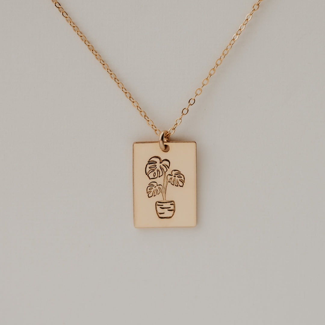 Monstera Necklace