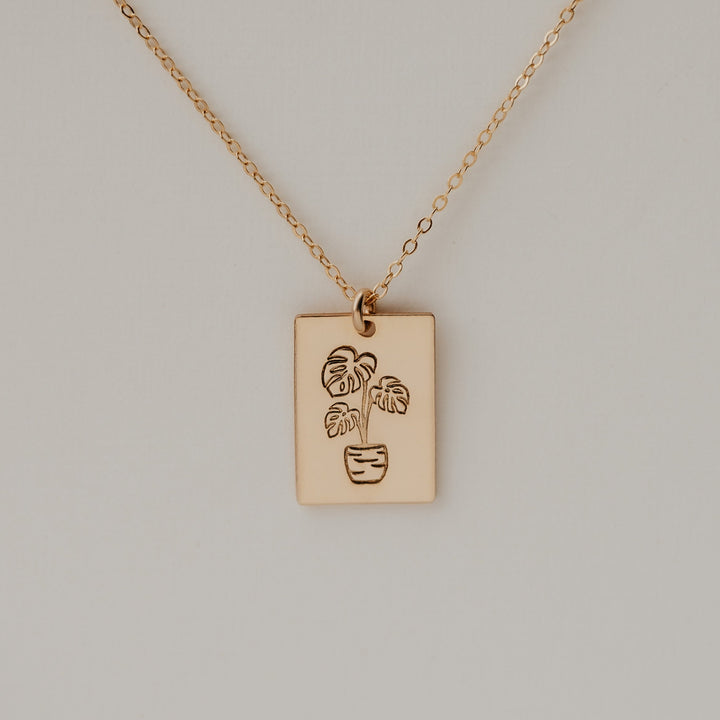 Monstera Necklace