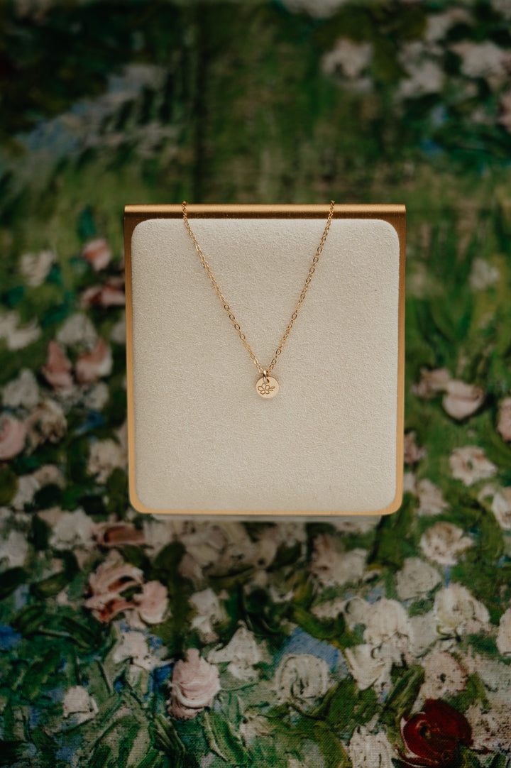 Mini Birth Flower Necklace