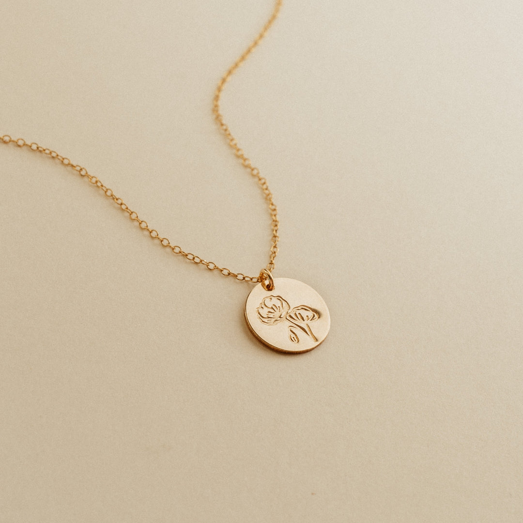 Poppy Necklace • August Birth Flower