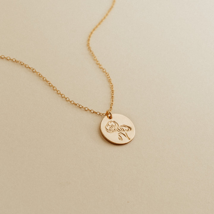 Poppy Necklace • August Birth Flower