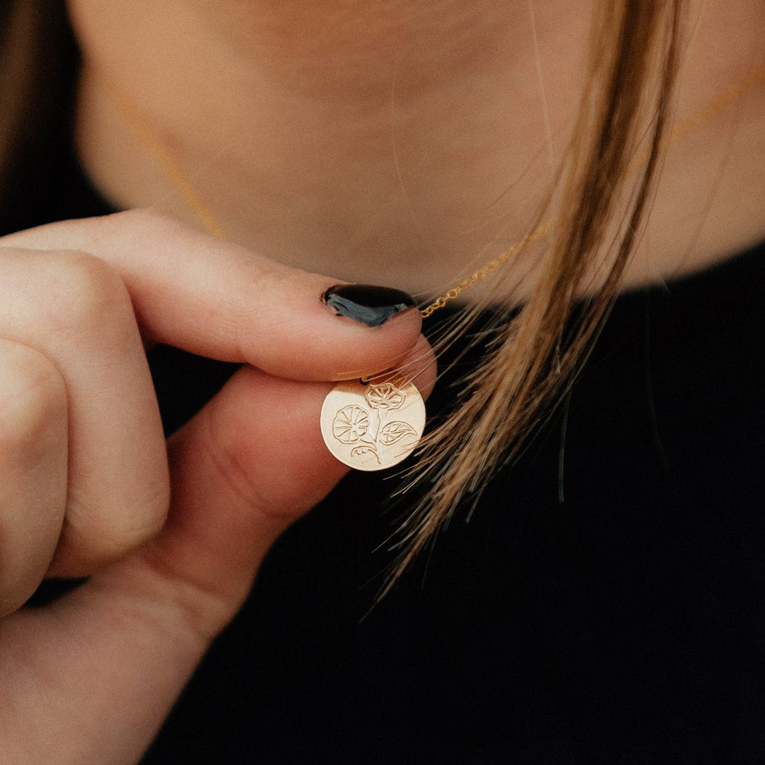 Morning Glory Necklace • September Birth Flower
