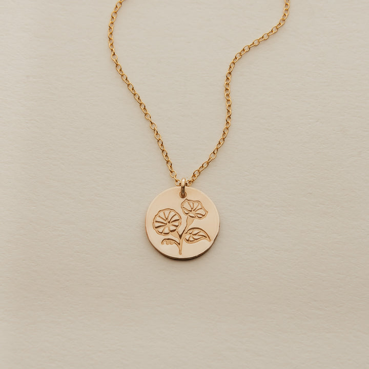 Morning Glory Necklace • September Birth Flower