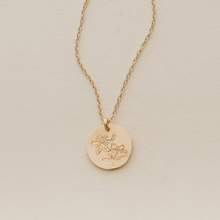 Lily Necklace • May Birth Flower