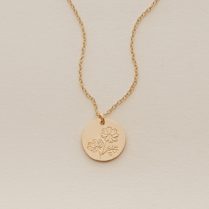 Cosmos Necklace • October Birth Flower