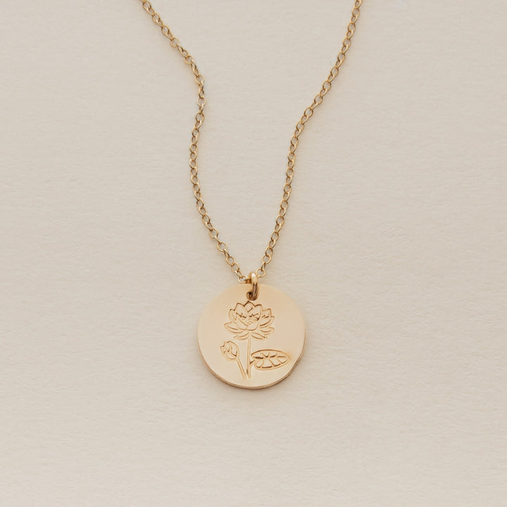 Lotus Necklace • July Birth Flower