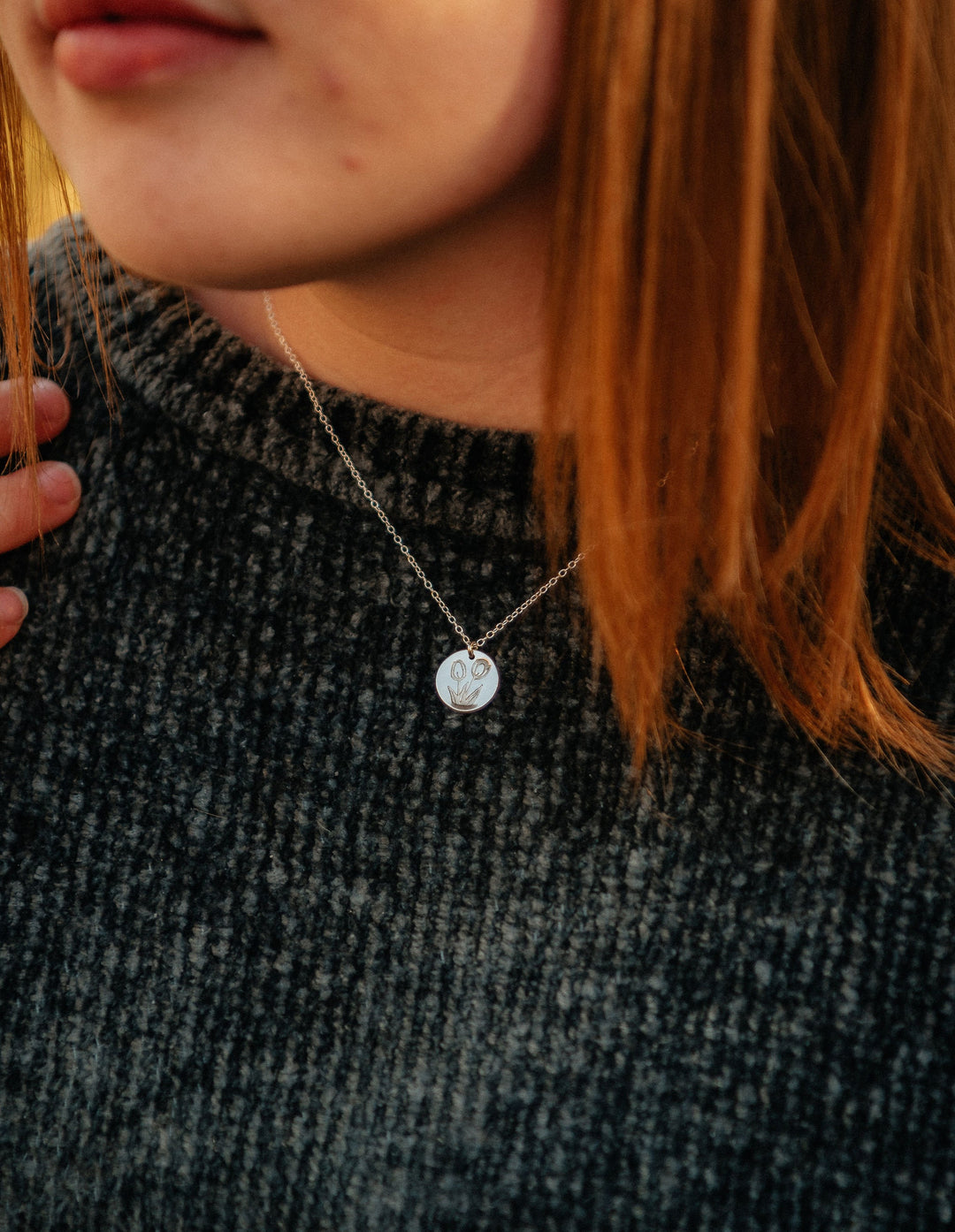 Tulip Necklace • April Birth Flower