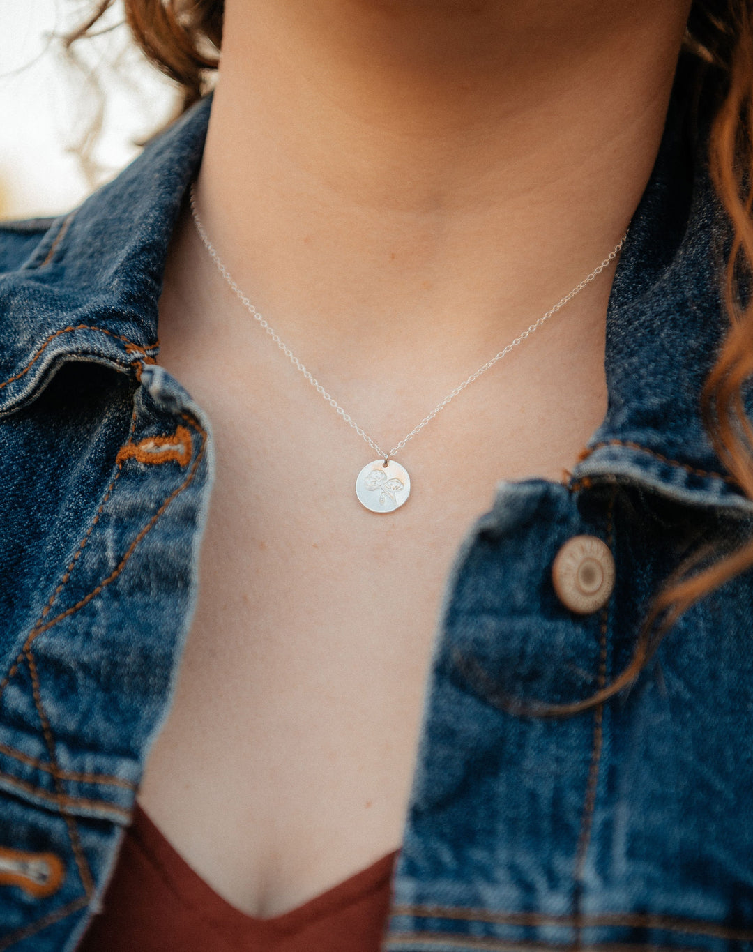 Poppy Necklace • August Birth Flower