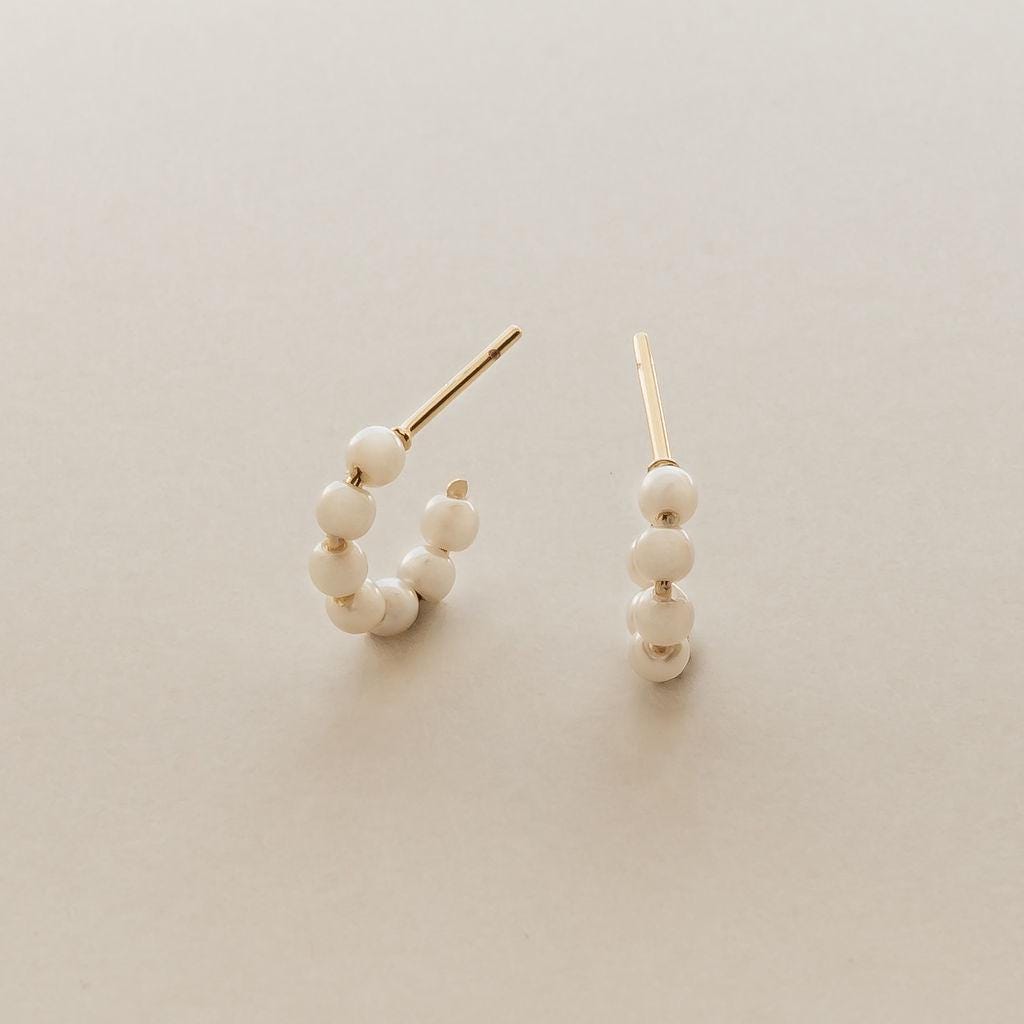 Pearl Hoop Earrings