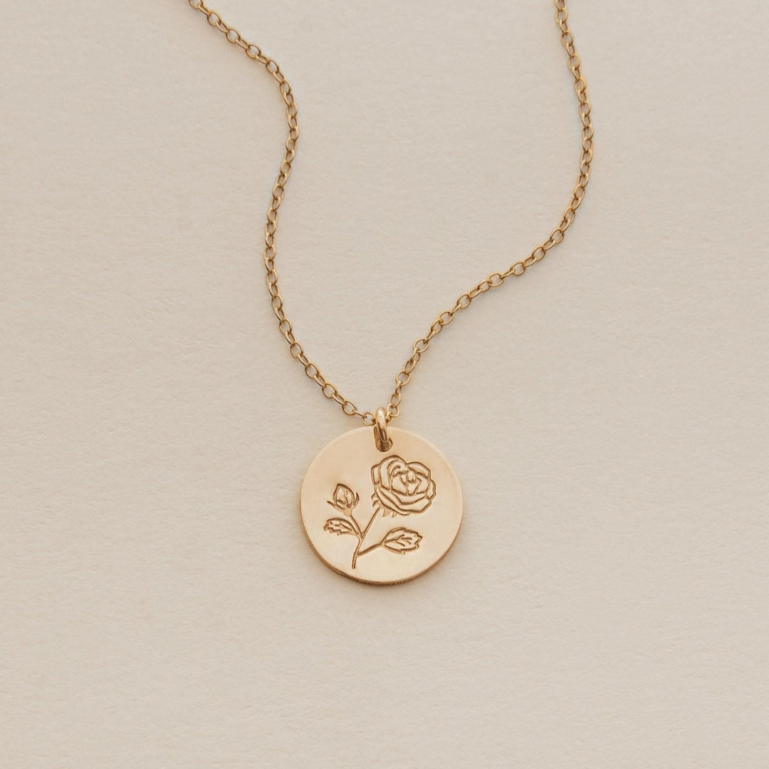 Rose Necklace • June Birth Flower