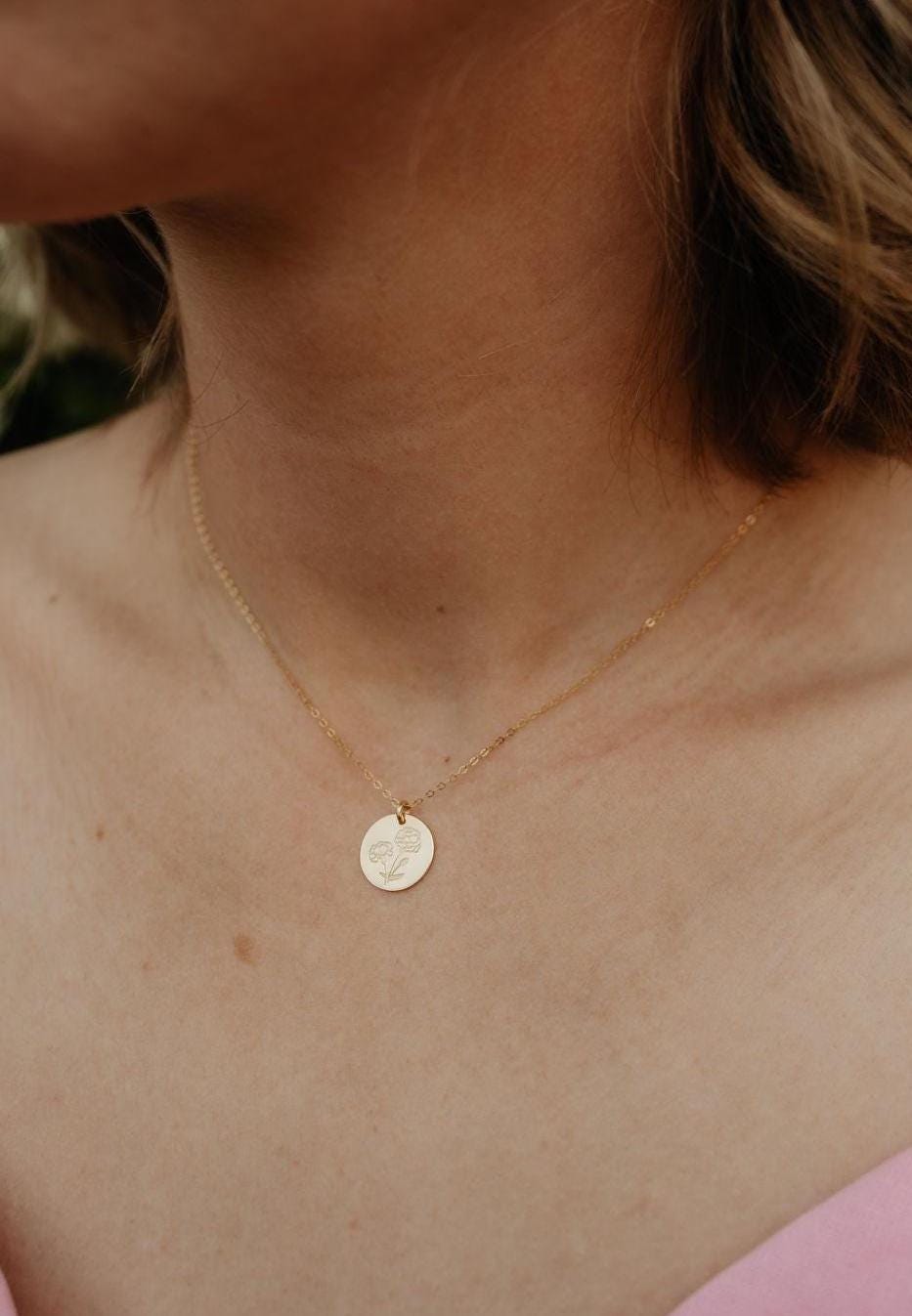 Carnation Necklace • January Birth Flower