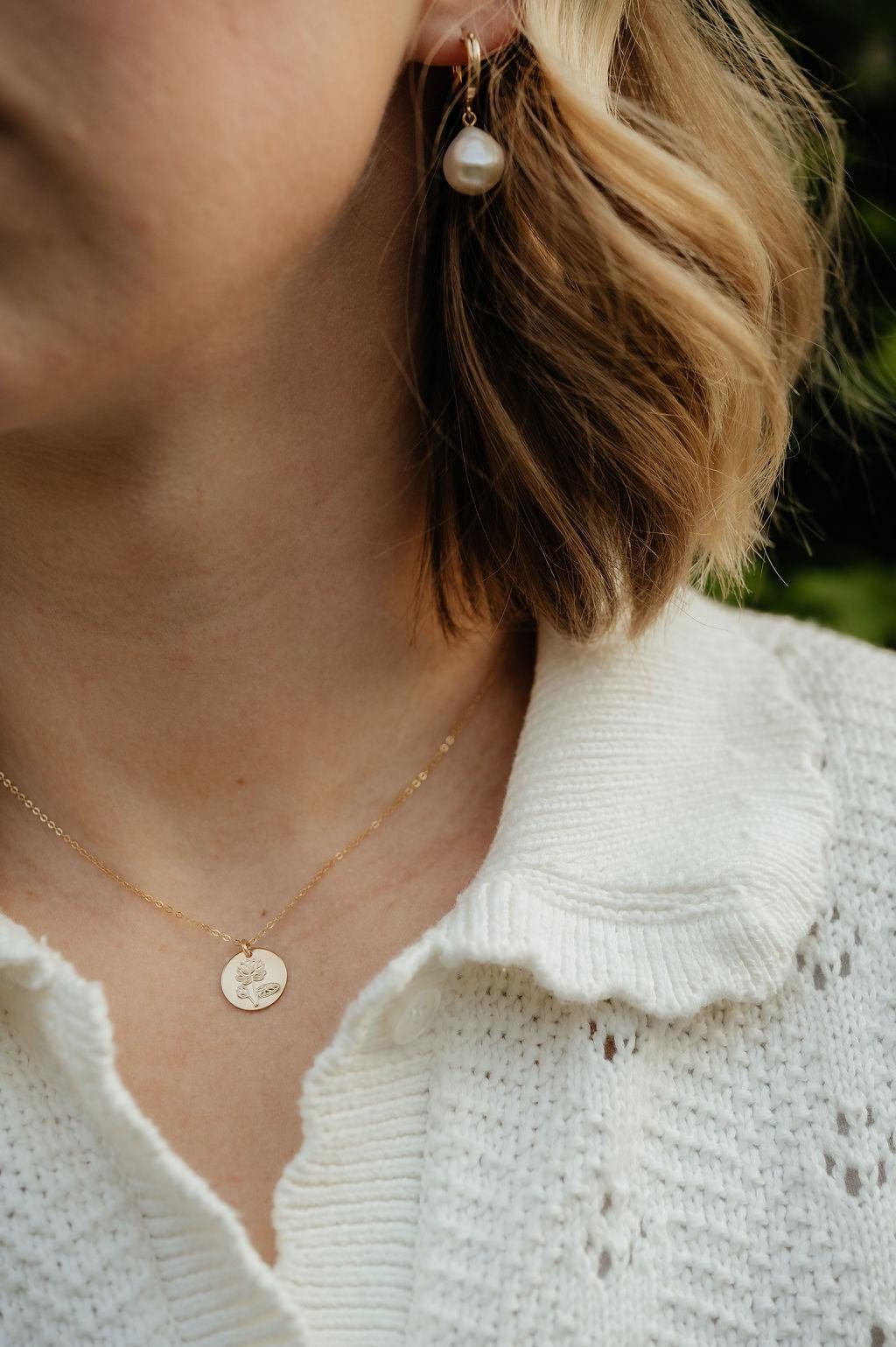 Lotus Necklace • July Birth Flower