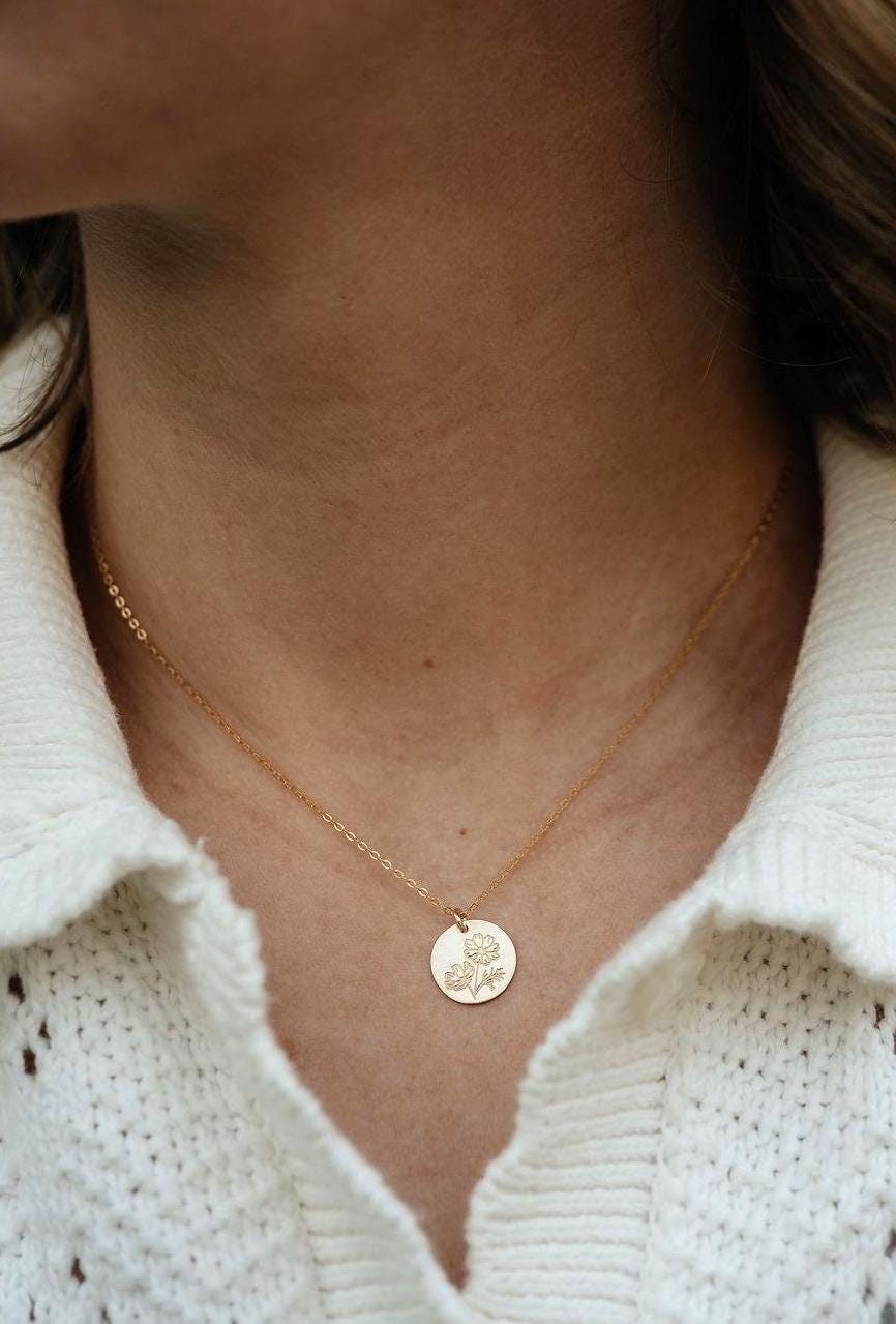 Cosmos Necklace • October Birth Flower