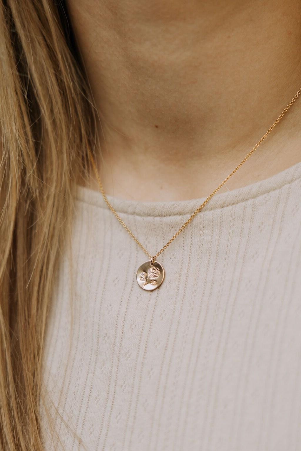 Rose Necklace • June Birth Flower
