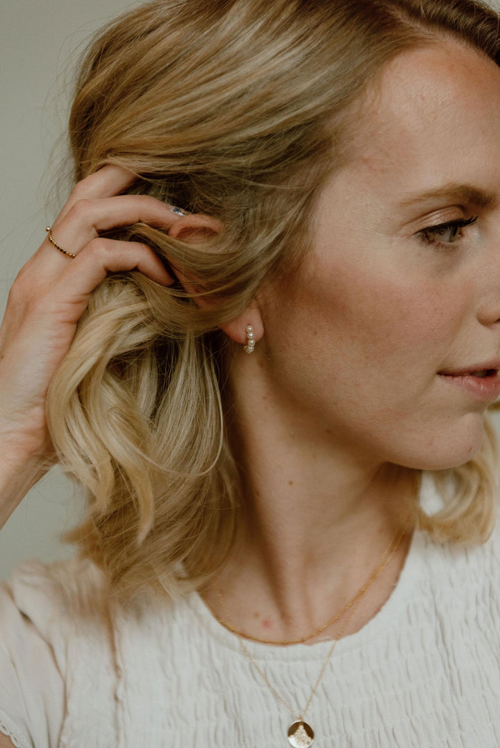 Pearl Hoop Earrings