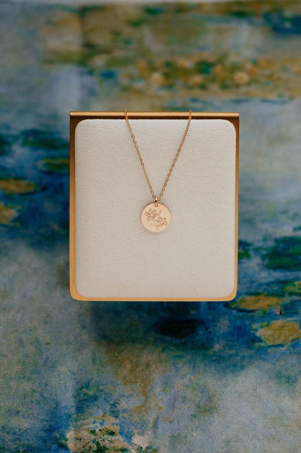 Lily Necklace • May Birth Flower