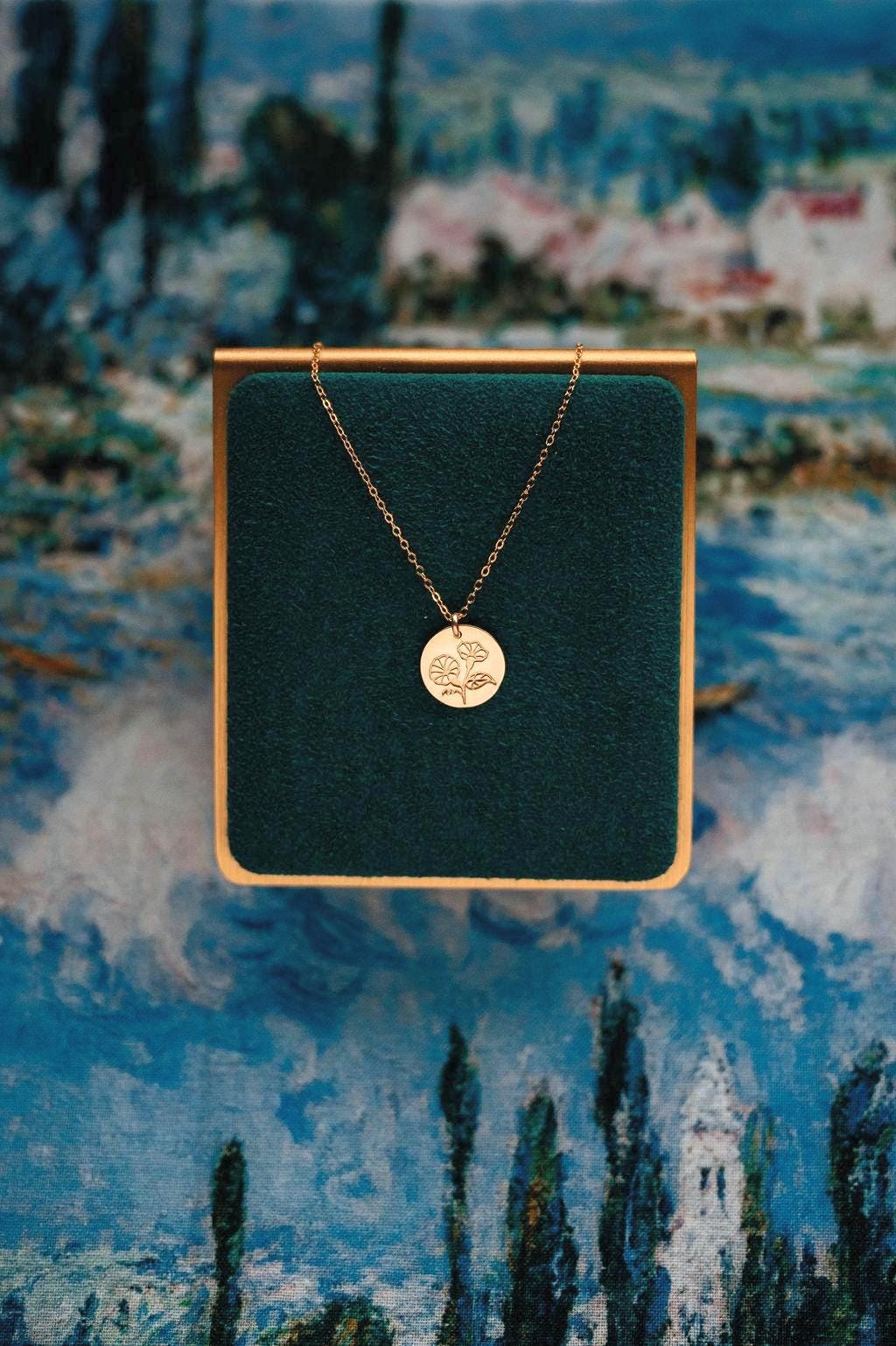 Morning Glory Necklace • September Birth Flower