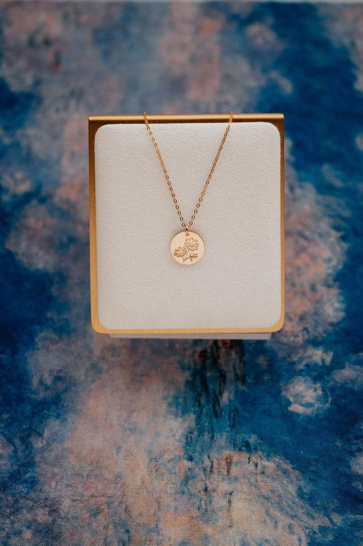 Cosmos Necklace • October Birth Flower