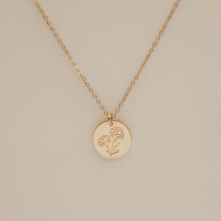 Carnation Necklace • January Birth Flower