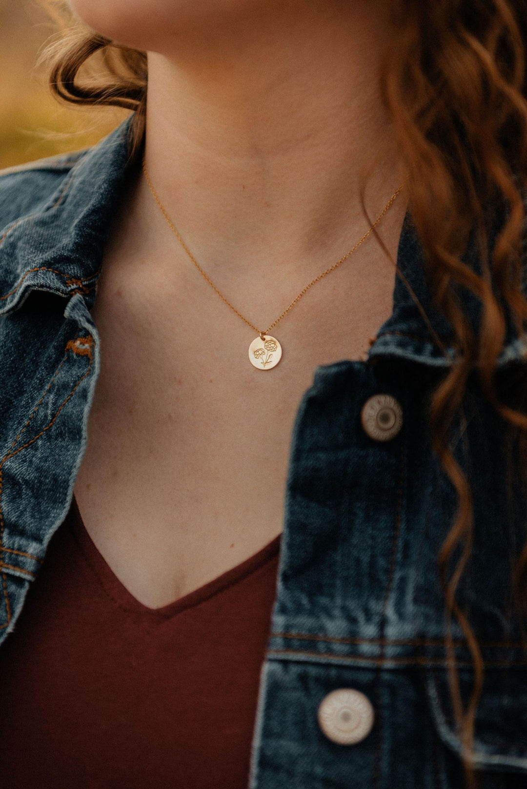 Carnation Necklace • January Birth Flower