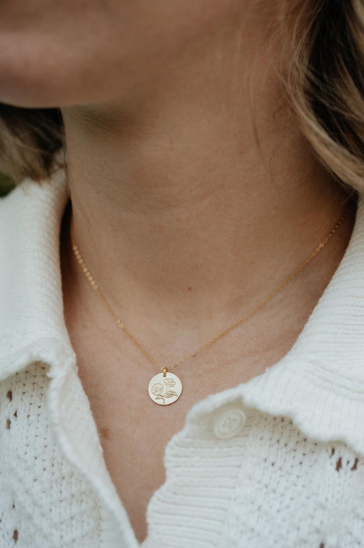 Morning Glory Necklace • September Birth Flower