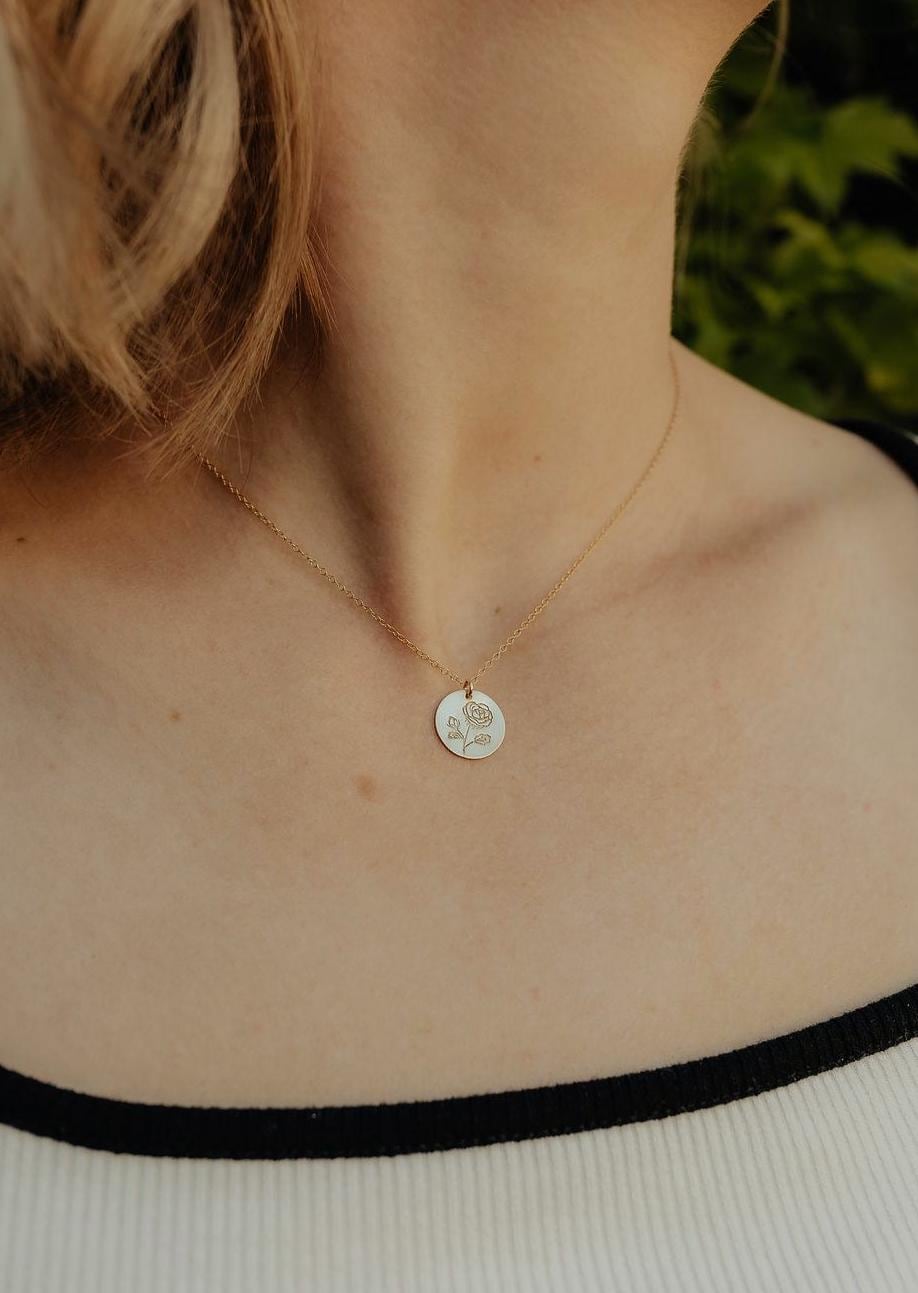 Rose Necklace • June Birth Flower
