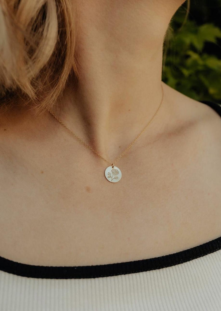 Rose Necklace • June Birth Flower