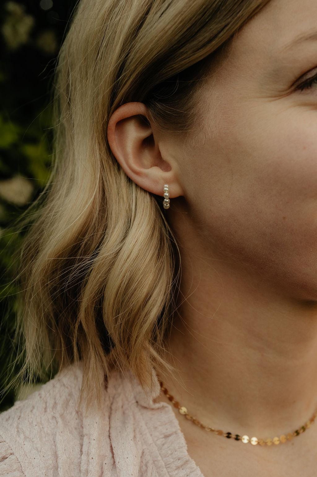 Pearl Hoop Earrings