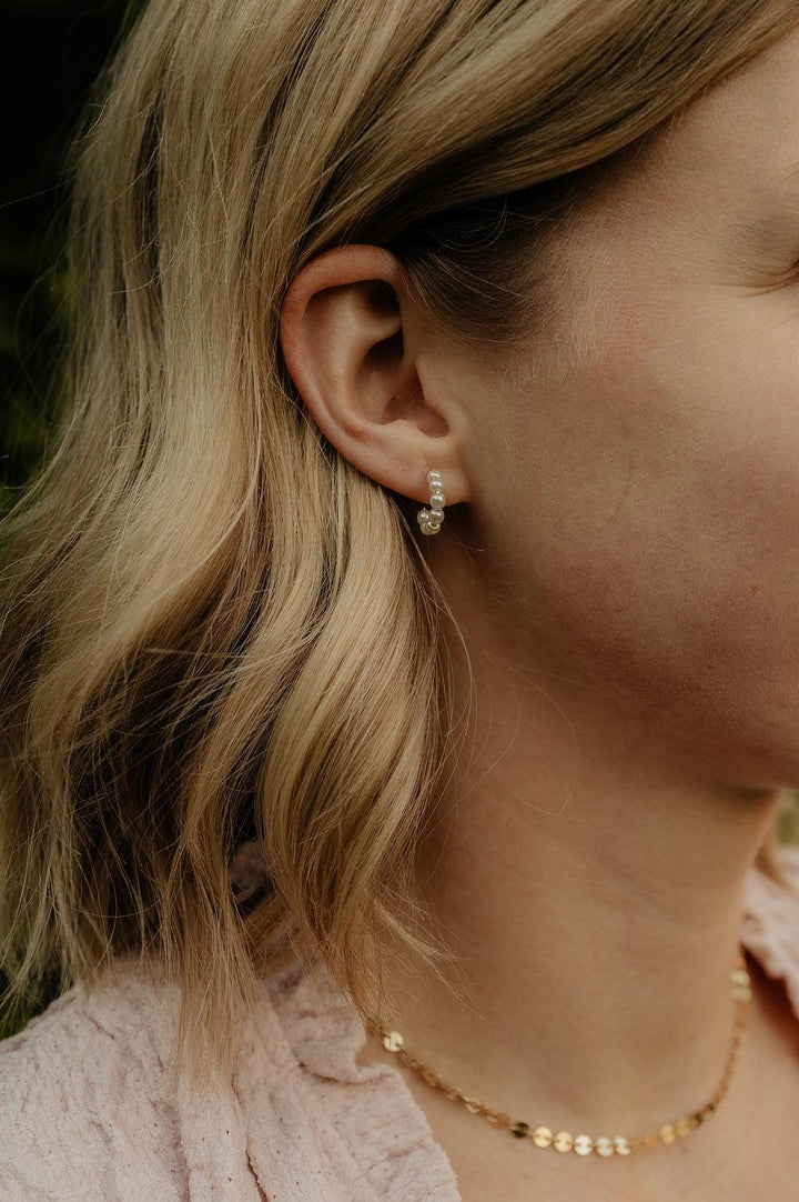 Pearl Hoop Earrings