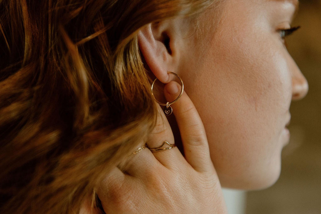 Charm Endless Hoop Earrings