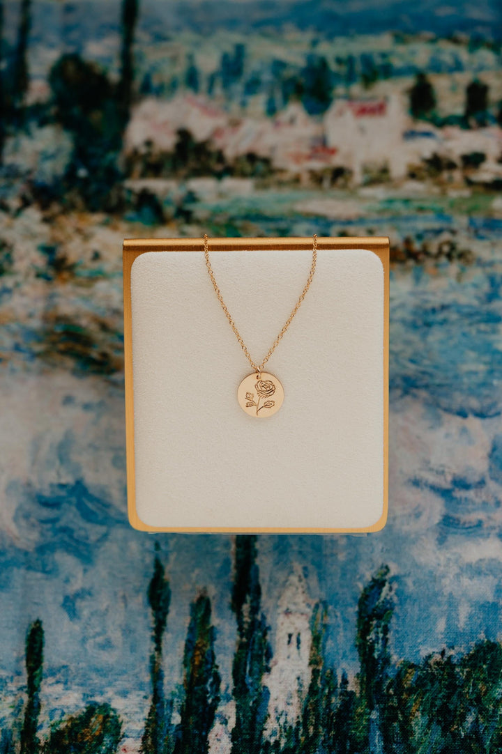 Rose Necklace • June Birth Flower