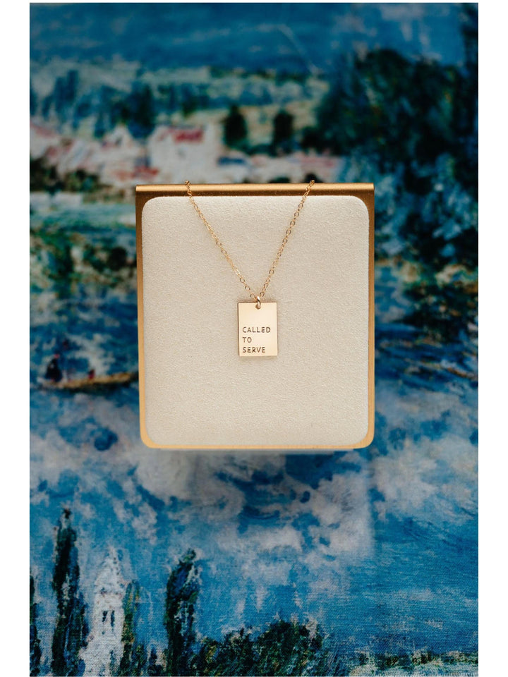Called to Serve Rectangle Necklace